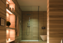 Керамогранит под дерево в интерьере ванной комнаты: как выбрать и с чем сочетать